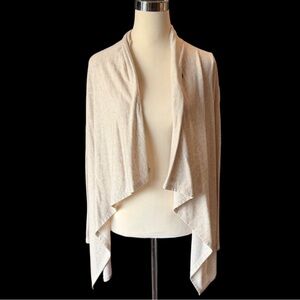 Bobeau Cream Open Front Cardigan